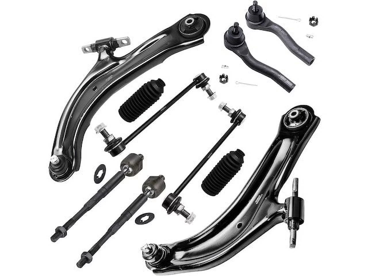 Front Control Arm Ball Joint Tie Rod and Sway Bar Link Kit - Compatible with 2007 - 2012 Nissan Sentra 2008 2009 2010 2011