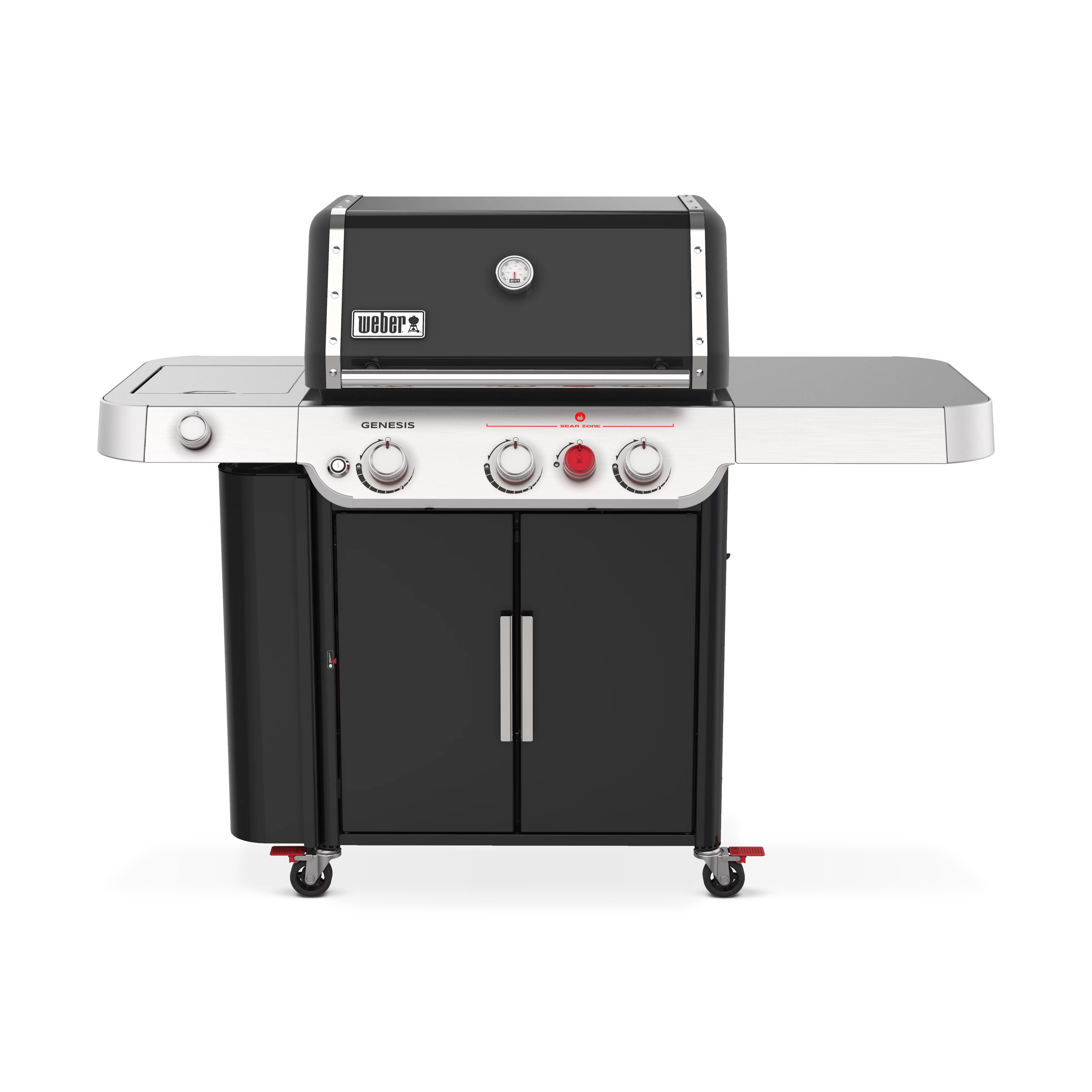 Weber Genesis E-335 3-Burner Propane Gas Grill in Black with Side Burner