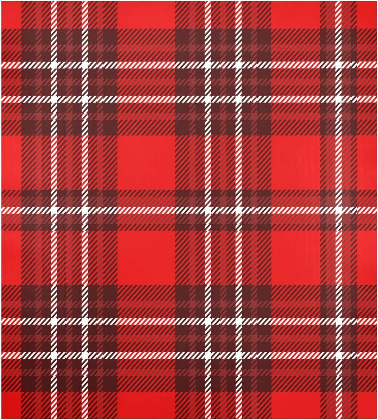 Dreamtimes Magnetic Kitchen Dishwasher Sticker, Red White Plaid Decorative Dishwasher Cover Stickers,Easy Trim Fridge Door Cover Sticker, 23 x 26