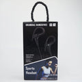 Sport Style Wired Earphones with Microphone, Noise Isolating Design, and Sustainable Materials, Brass,Black