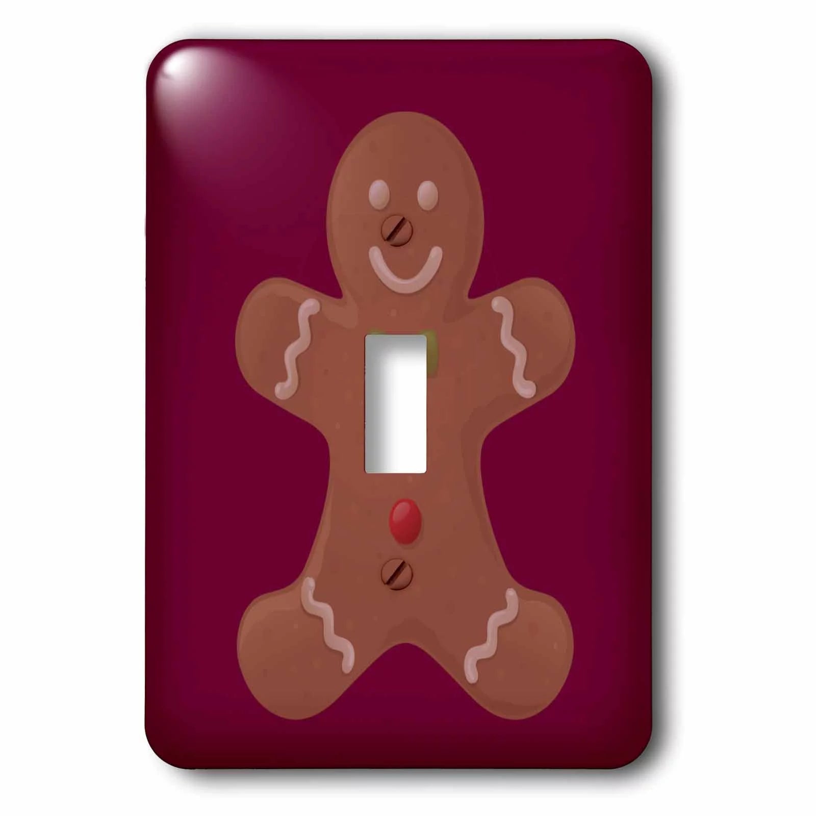 Deep Red Gingerbread Man Cookie- Art single toggle switch lsp-42706-1