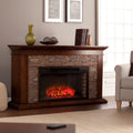 SEI Furniture Canyon Heights Simulated Stone Electric Fireplace 60 x 35.5 Freestanding Indoor Electric Fireplaces