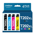 LinkDocs 202 XL Ink Cartridge for Epson 202 202XL T202 Ink Cartridgefor Workforce WF-2860 Expression Home XP-5100 All-in-one Printer(4-Pack)