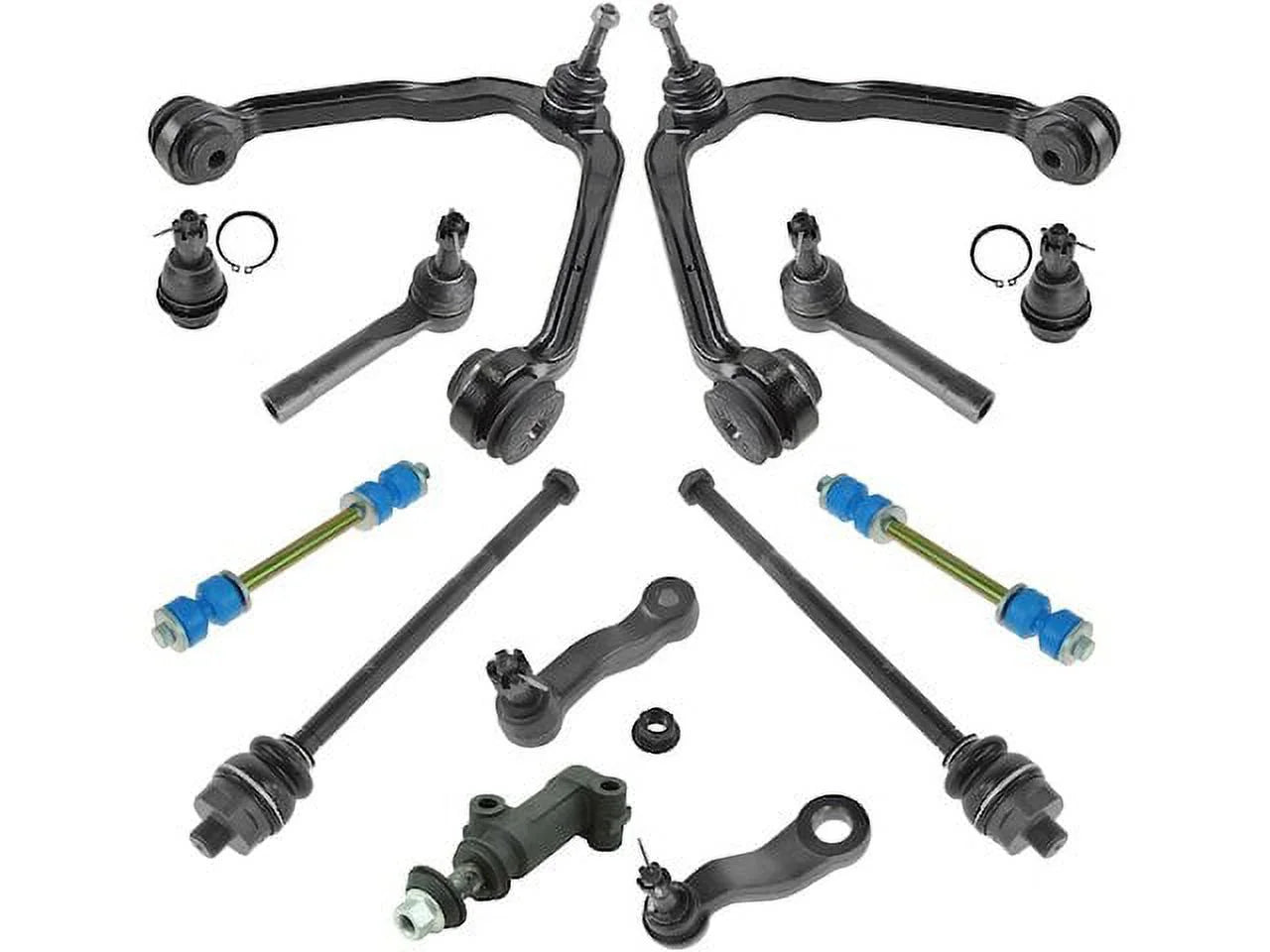 Control Arm Ball Joint Tie Rod End Kit 13 Piece Set - Compatible with 1999 - 2006 Chevy Silverado 1500 4WD 2000 2001 2002 2003 2004 2005