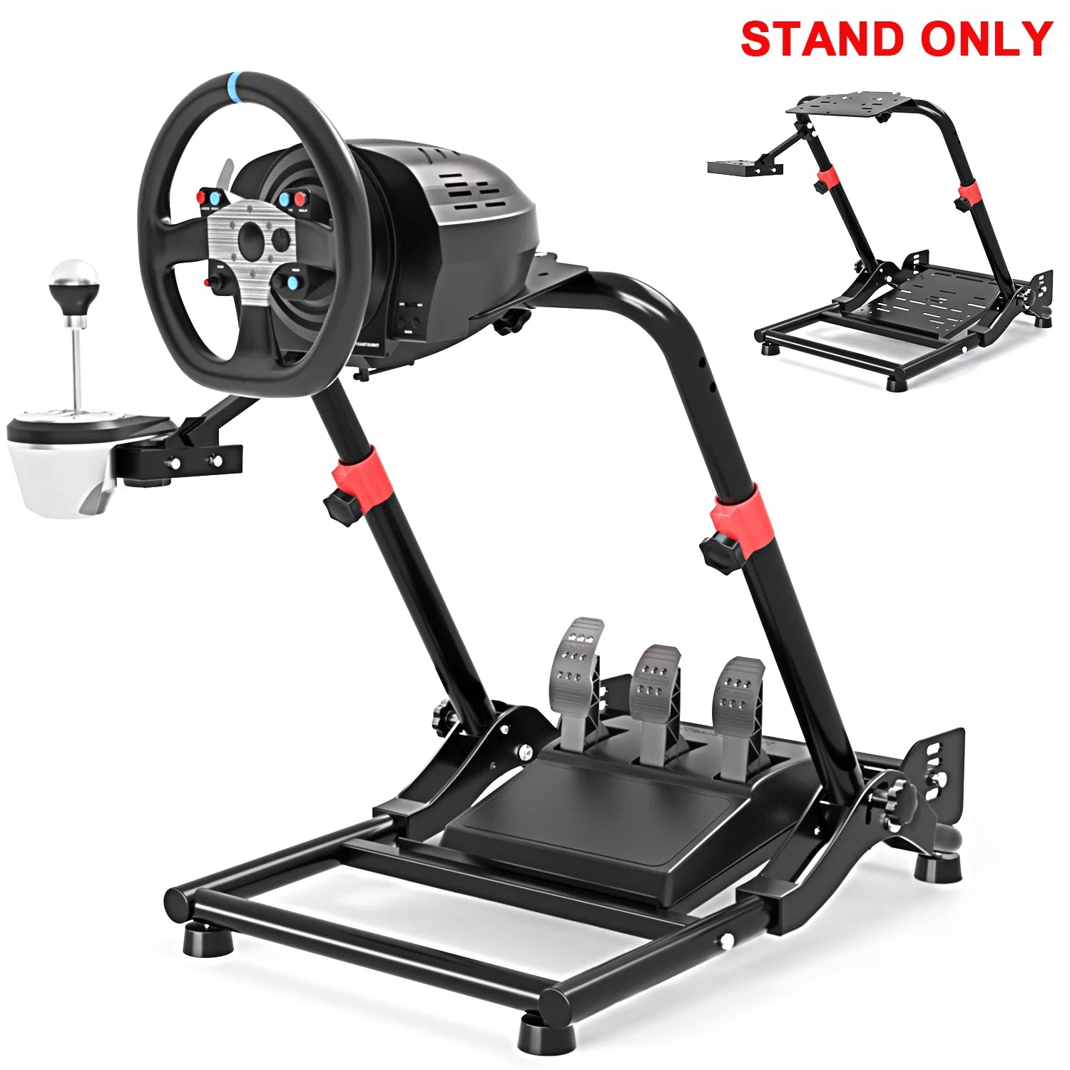 UPGRADED Steering Wheel Stand,EILSORRN Racing Wheel Stand For Thrustmaster Logitech G920 G29 G25 G27 G923 T300RS PC Video Game Accessories Collapsible Tilt-Adjustable Racing Stand