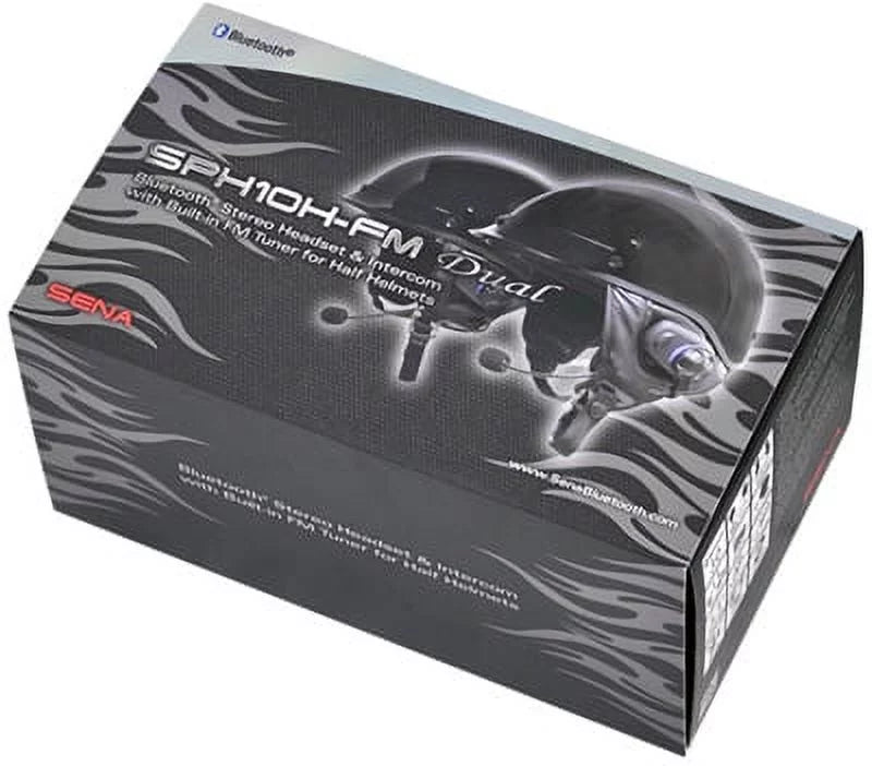 Sena Sph10H-Fm Dual Bluetooth 3.0 Half Helmet Communication Headset And Intercom SPH10HD-FM-01