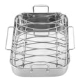 Roasting Pan with Rack 16.5 Inch Stainless-Steel Rectangular Turkey Roaster Pan