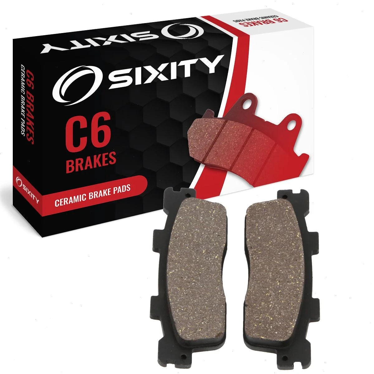 Sixity C6 Ceramic Brake Pads FA498 Front Replacement Kit