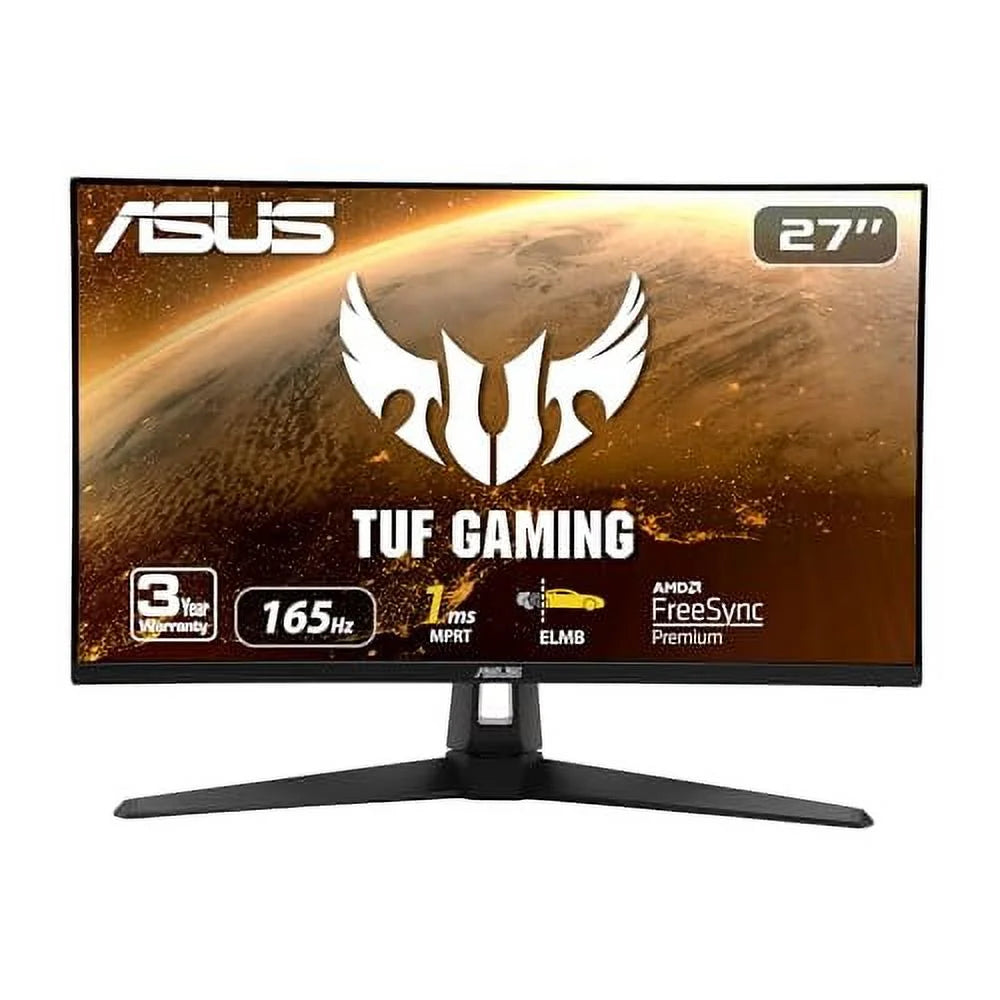 ASUS TUF Gaming VG279Q1A 27¡± Gaming Monitor, 1080P Full HD, 165Hz (Supports 144Hz), IPS, 1ms, Adaptive-sync/FreeSync Premium, Extreme Low Motion Blur, Eye Care, HDMI DisplayPort,BLACK