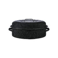 Granite Ware 18-Inch Covered Oval Roaster, Black