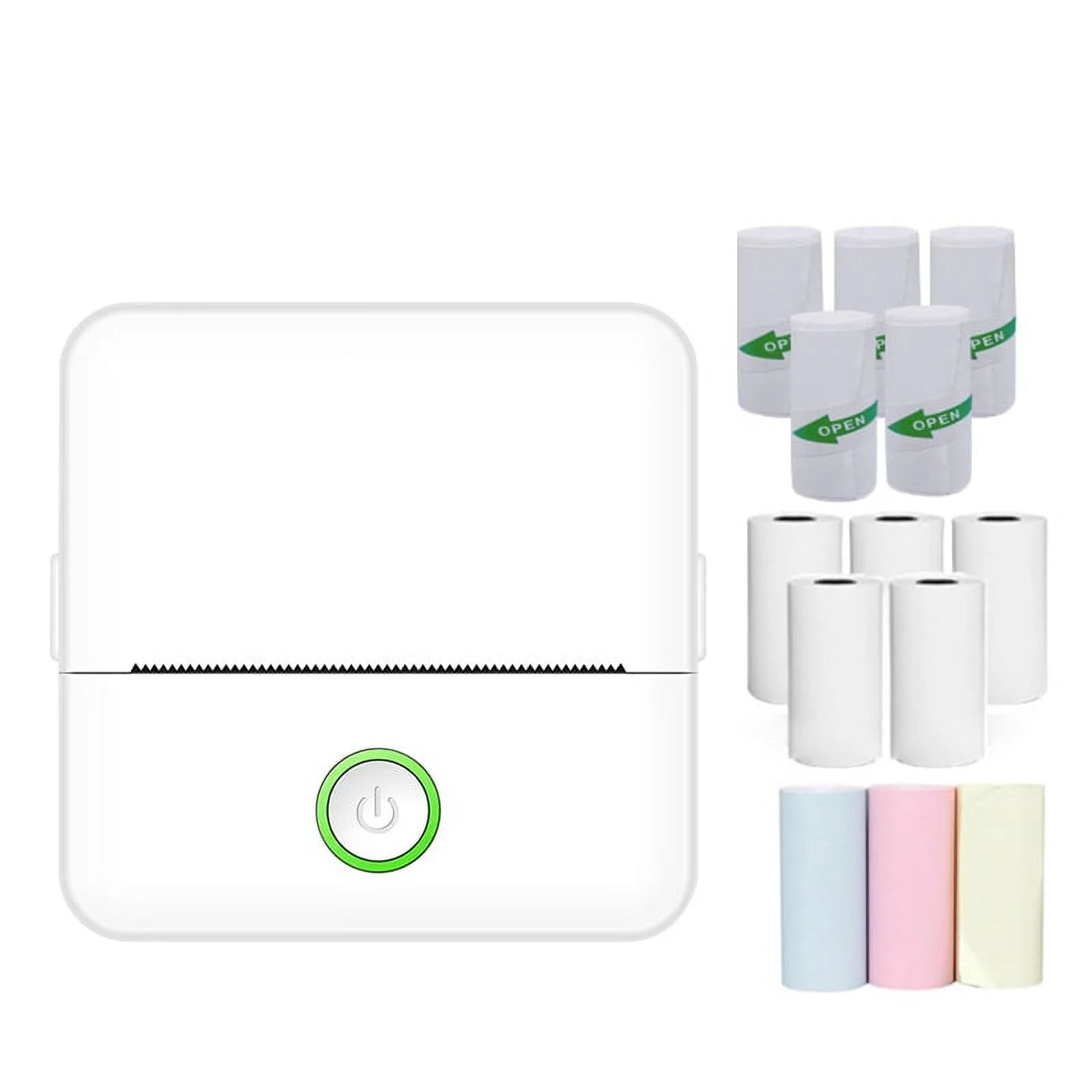 Lixada Wireless Thermal Sticker Printer Machine Portable Inkless for iOS/Android-Compatible Sticky Note Printing White