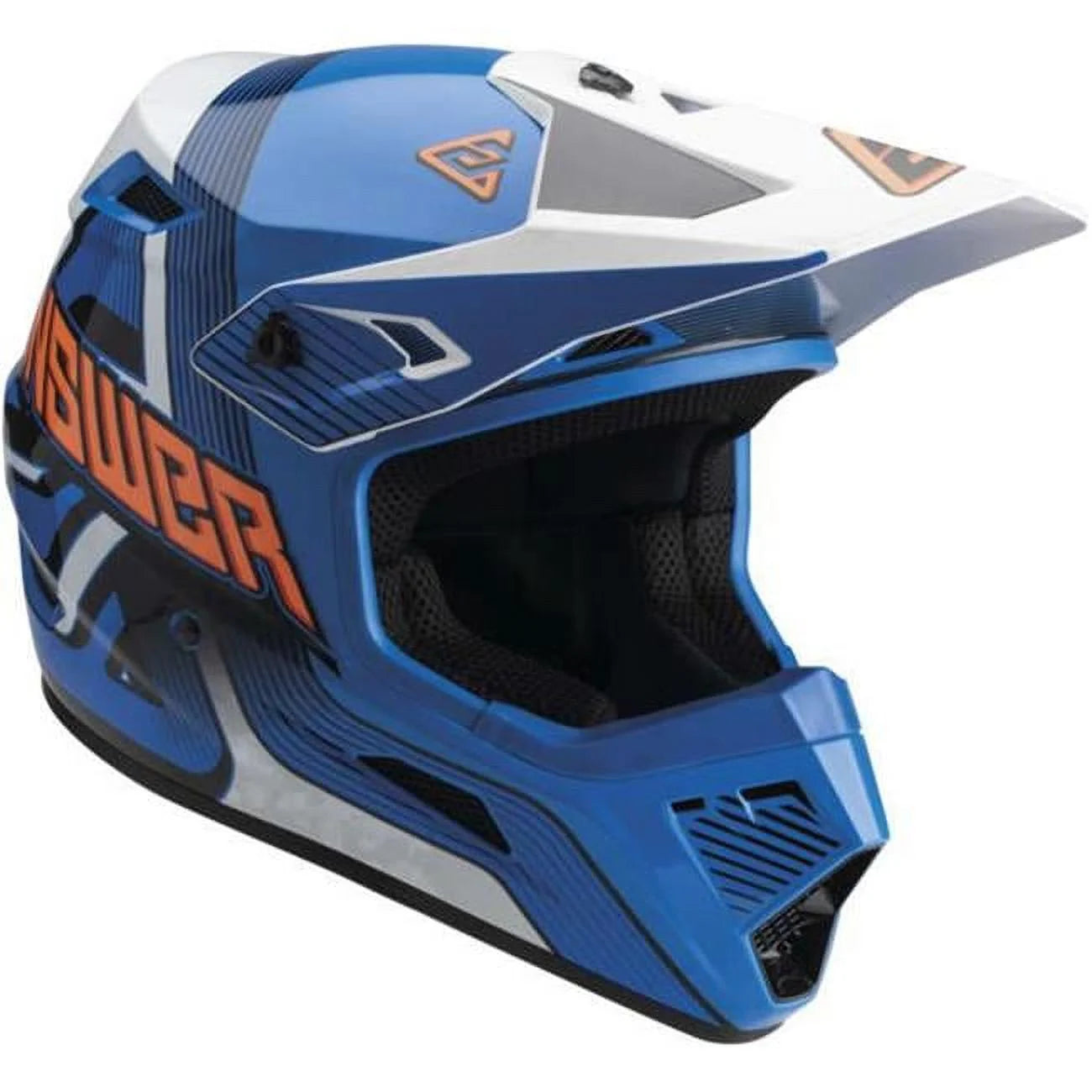 Answer AR1 Vendetta Youth MX Offroad Helmet Blue/Orange MD