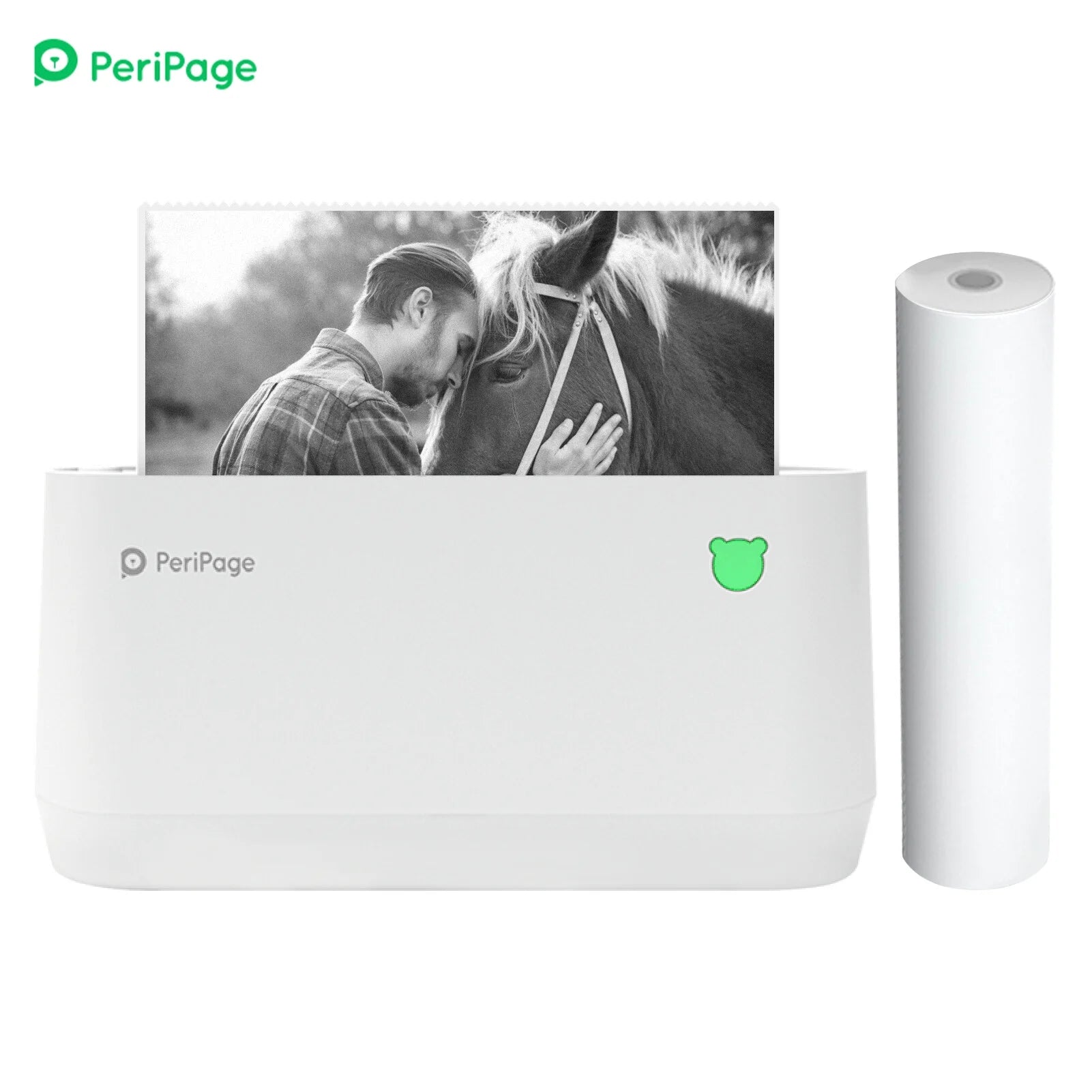 PeriPage A9s MAX Mini Portable Photo Mobile Printer 304dpi BT Wireless Thermal Printer Receipt Label Maker Sticker Support 107mm/77mm/57mm Paper Width Compatible with Android iOS Windows for Photo Wor