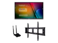 ViewSonic ViewBoard IFP6550-E1 - 65 Diagonal Class LED-backlit LCD display - interactive - with built-in media player and touchscreen (multi touch) - 4K UHD (2160p) 3840 x 2160 - with ViewSonic LB-WIFI-001 Dual Band Wireless Module, ViewSonic WMK-04