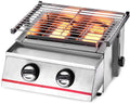 TFCFL 2 Burners BBQ Grill Propane Gas Grill Outdoor Camping Steel Shield Portable