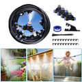 Misting Cooling System 65.6Ft Hose Line+23 T-Joint Nozzles Water Sprayer Lawn