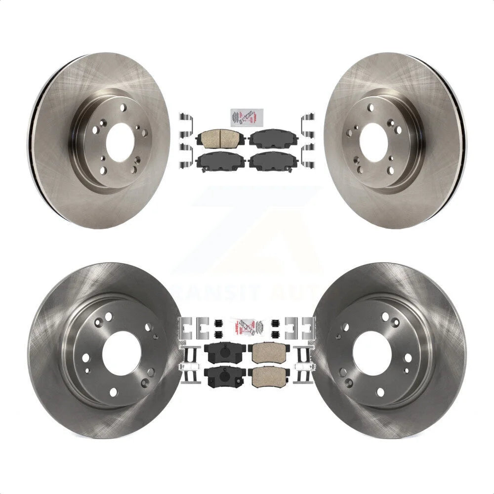 Transit Auto - Front Rear Ceramic Pads And Disc Brake Rotors Kit For Honda Civic Acura CSX K8A-102514
