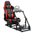 Supllueer Racing Simulator Cockpit with Red Seat Fit Logitech G29 G920 G923 Thrustmaster T248 T300RS