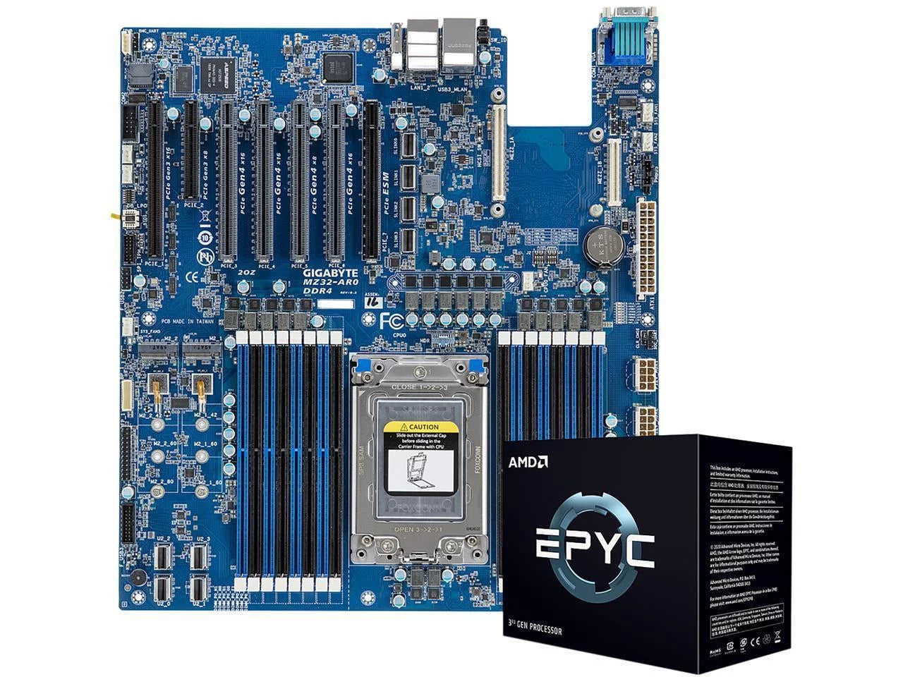 Gigabyte MZ32-AR0 and AMD EPYC 7763 combo deal. Factory Installed/Tested/Burn-in/Shipped
