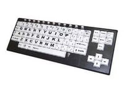Ablenet VisionBoard Large Key Keyboard Wireless, Black Print on 1-in/2.5-cm White Keys - Wireless Connectivity - USB Interface - Compatible with Computer (Mac, Windows) - Black, White