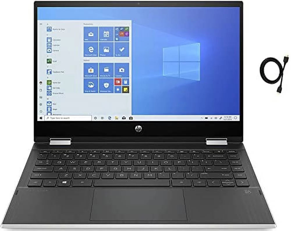 HP 2023 Pavilion x360 14 FHD IPS Touchscreen Premium 2-in-1 Laptop, 11th Gen Intel 4-Core i5-1135G7 Upto 4.2GHz, 64GB RAM, 2TB PCIe SSD, Windows 11 Home + HDMI Cable, Silver