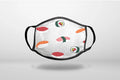 Cartoon Sushi - 3-Ply Reusable Soft Face Mask Covering, Unisex, Cotton Inner Layer