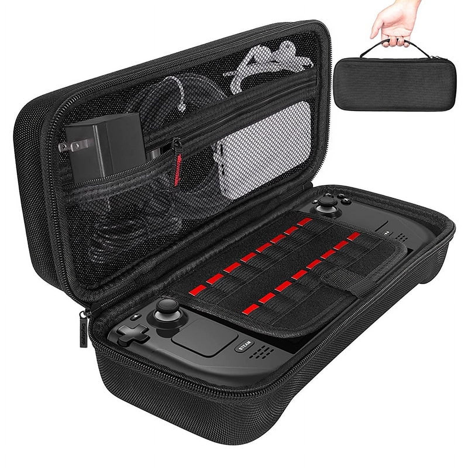 Steam Deck Carrying Case Gaming Travel Carrying Case for Steam Deck NS Switch EVA Hard-Shell Cheset Bag for Gaming Accessories