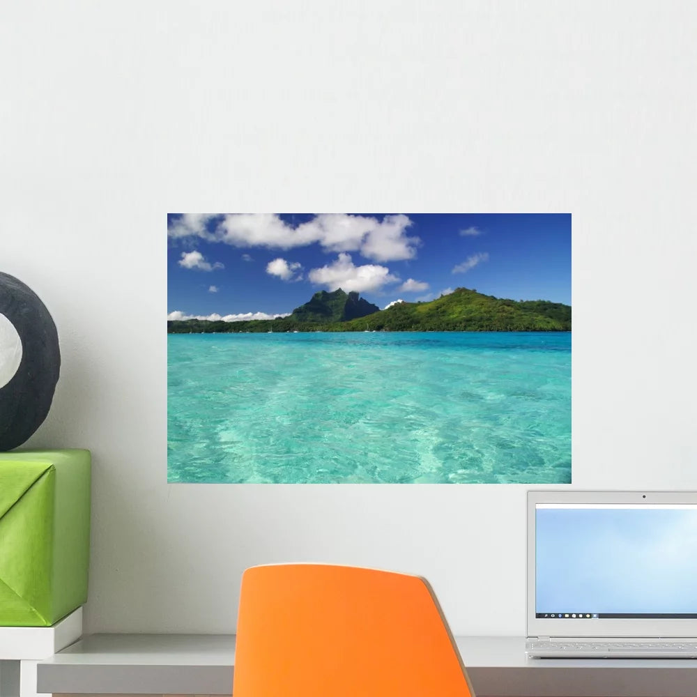 Bora Bora Island Wall Mural by Wallmonkeys Peel and Stick Graphic (18 in W x 12 in H) WM134227
