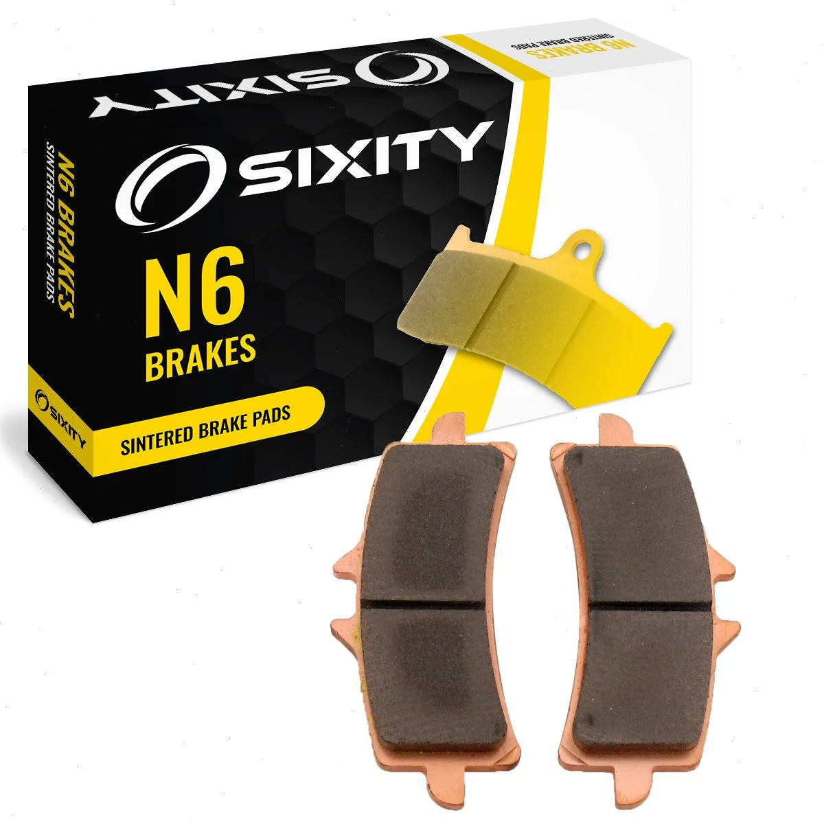 Sixity N6 Sintered Brake Pads FA447 Front Replacement Kit Full Complete