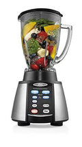 Oster Blender, with 6-Cup Glass Jar, 7-Spd Brushed Stainless Steel/Black Finish - Used