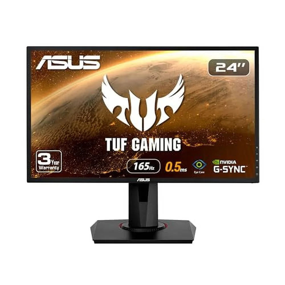 ASUS VG248QG 24 G-SYNC Gaming Monitor 165Hz 1080p 0.5ms Eye Care with DP HDMI DVI,Black