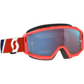 Scott Primal MX Offroad Goggles Red/Blue w/Blue Chrome Lens