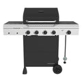 Megamaster 4-Burner Propane Gas Grill with Side Burner & Grill Cover