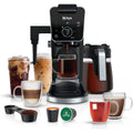 Open Box Ninja CFP301 DualBrew Pro Specialty 12-Cup Drip Maker with Glass Carafe, Single-Serve Grounds, compatible with K-Cup pods, with 4 Brew Styles, Frother and Separate Hot Water System, Black