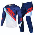Willbros Motocross Offroad Jersey and Pants Combo Dirt Bike MX Package Riding Gear Set Dark Blue (Jersey Adult L/Pants W34)