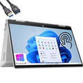 HP 2023 Pavilion x360 14 FHD Touchscreen 2-in-1 Laptop, 12th Gen Intel 10-Core i5-1235U (Beat i7-1195G7), 8GB DDR4 RAM, 2TB PCIe SSD, WiFi 6, Backlit KB, FR, Windows 11, BROAG Extension Cable