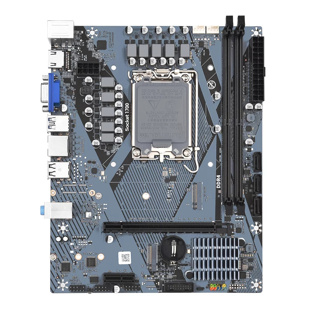 OWSOO DDR4 H610M Computer MotherboardLGA1700 CPU, Dual Channel, Dual M.2 Interface, Strong Compatibility, High-Quality All-Solid Capacitors, High-Speed Transmission, High-Clear Visual Experience