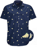 Visive Mens Big And Tall Short Sleeve Button Shirt, Printed Banana Shirts