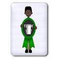 Little Boy with Black Hair with Green THANK YOU Ribbon single toggle switch lsp-203389-1