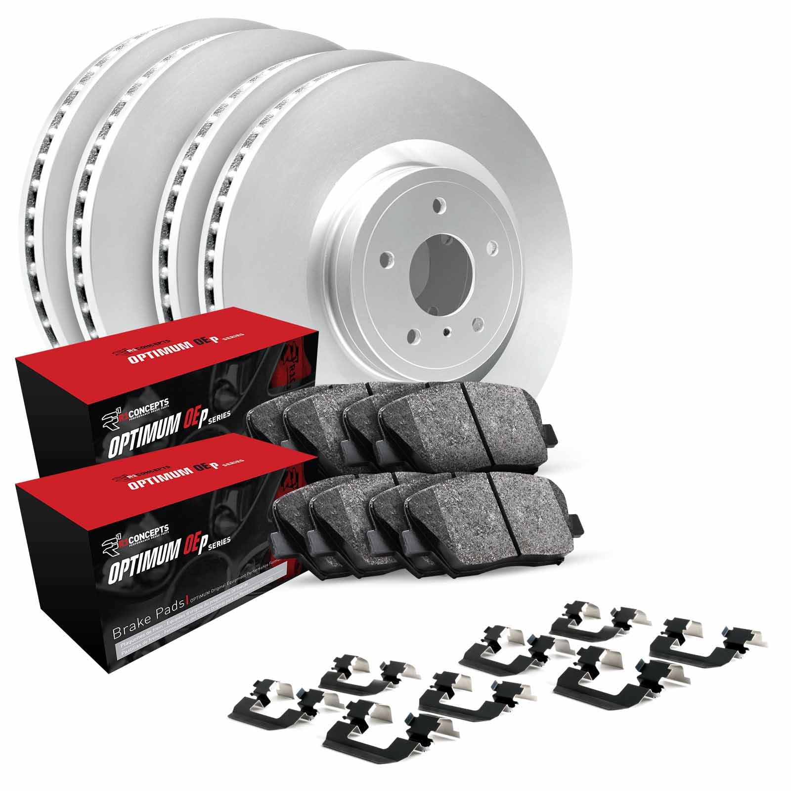 R1 Concepts Wduh2 39015 R1 Brake Rotors Carbon Coated W/ Optimum Oe Pads & Hdw Fits select: 2014-2015 CHRYSLER 300C, 2016-2018 CHRYSLER 300