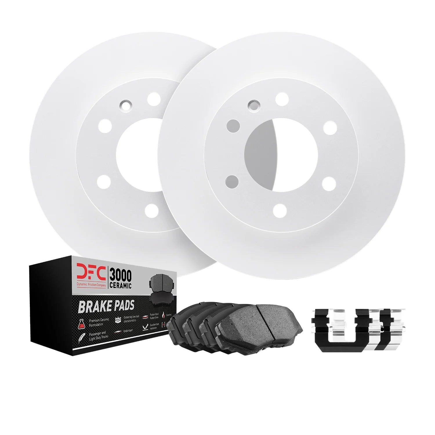 Dynamic Friction Company Front Geospec Brake Rotors with 3000 Series Ceramic Brake Pads includes Hardware 4312-39015 Fits select: 2014-2015 CHRYSLER 300C, 2016-2018 CHRYSLER 300