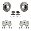 Transit Auto Front Disc Brake Caliper Rotors And Ceramic Pads Kit For 2004-2005 Honda Civic Si with 1.7L With 4 Lug Wheels KC8-100118C