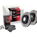StopTech 938.33043 Front Drilled & Slotted Street Axle Pack for 2012-2014 3.6L V6 Volkswagen CC