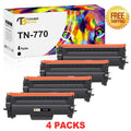 Toner Bank 4-Pack Compatible Toner Cartridge for Brother TN-770 TN770 MFC-L2750DW L2750DWXL Printer (Black)