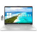 HP Laptop, 15.6 Bussiness Laptop, AMD Ryzen 3 5300U Mobile Processor, 32GB RAM, 2TB PCIe SSD, AMD Radeon Graphics, Wi-Fi 5, Windows 11, Silver, with Hotface 32GB USB Card