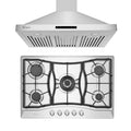 Empava 2 Piece Kitchen Appliances Packages Including 30 Gas Cooktop and 30 Wall Mount Range Hood EMPV-30GC21-30RH03
