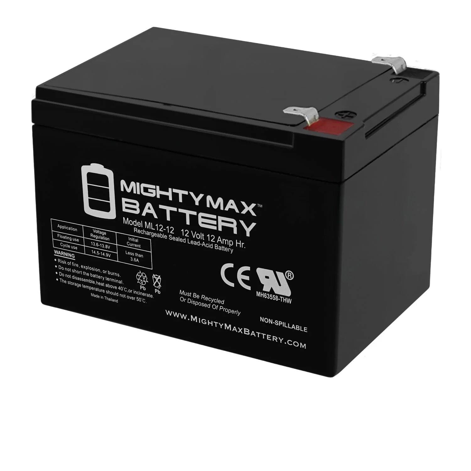 12V 12AH SLA Battery Replaces Currie F-18 Electric Scooter