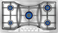 Empava 36 in. Gas Stove Cooktop 5 Italy Sabaf Sealed Burners NG/LPG Convertible in Stainless Steel, 36 Inch 36in