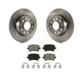 Transit Auto - Rear Disc Brake Rotors And Ceramic Pads Kit For Volkswagen Jetta Passat GTI Eos Audi A3 Quattro Golf K8C-101678