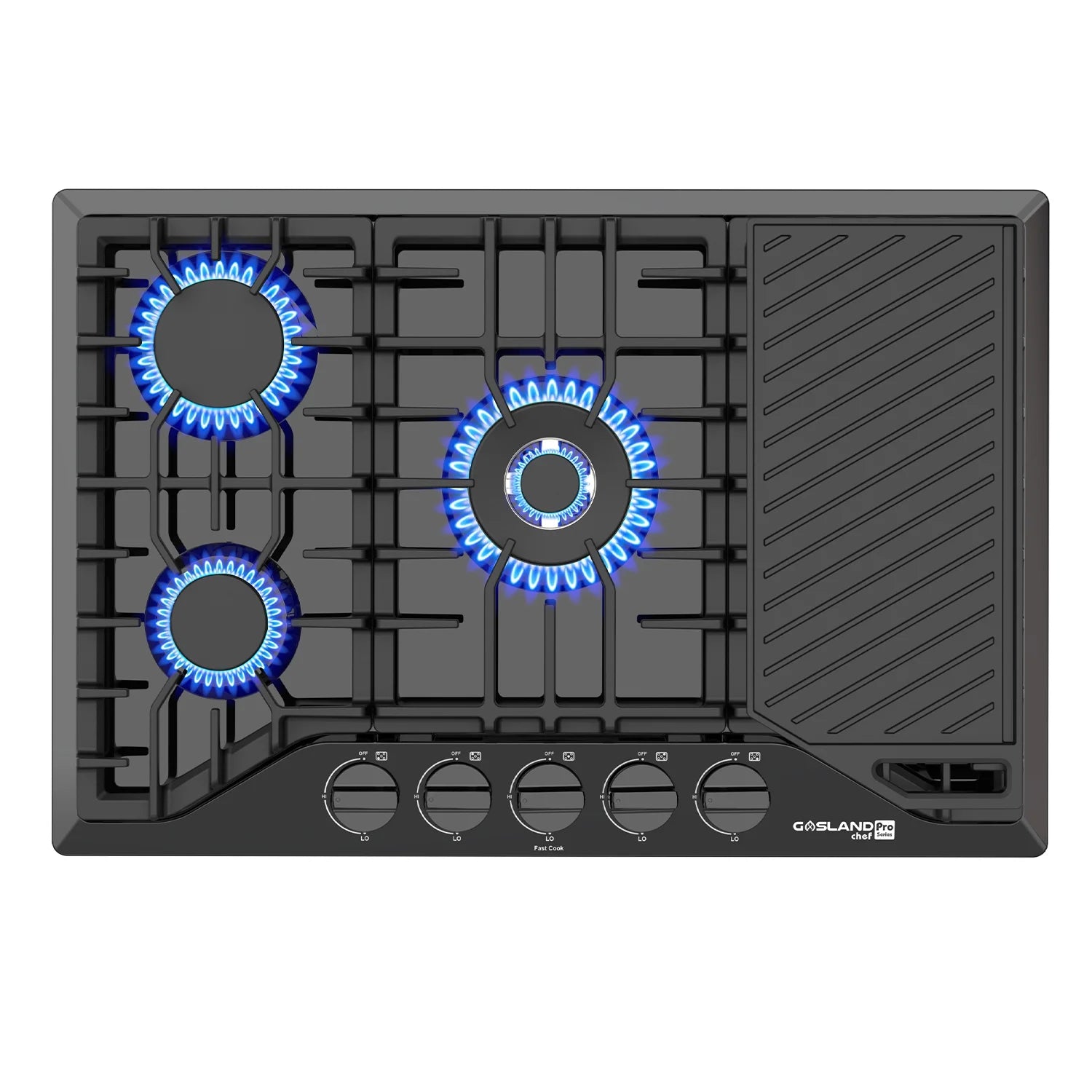30 in. NG/LPG Convertible Gas Cooktop in Porcelain Enamel with 5 Burners